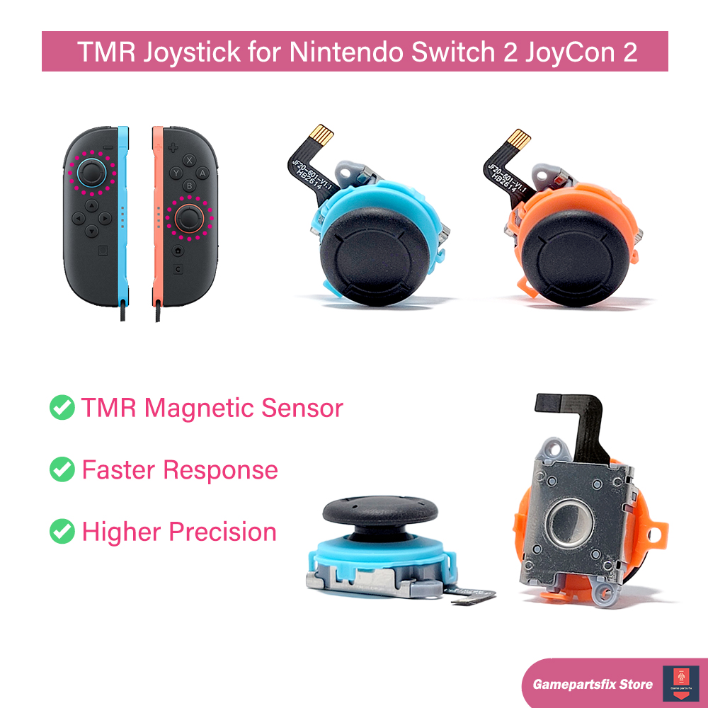 Gaming Console Nintendo Switch 2 - Blue Orange TMR Joystick for Nintendo