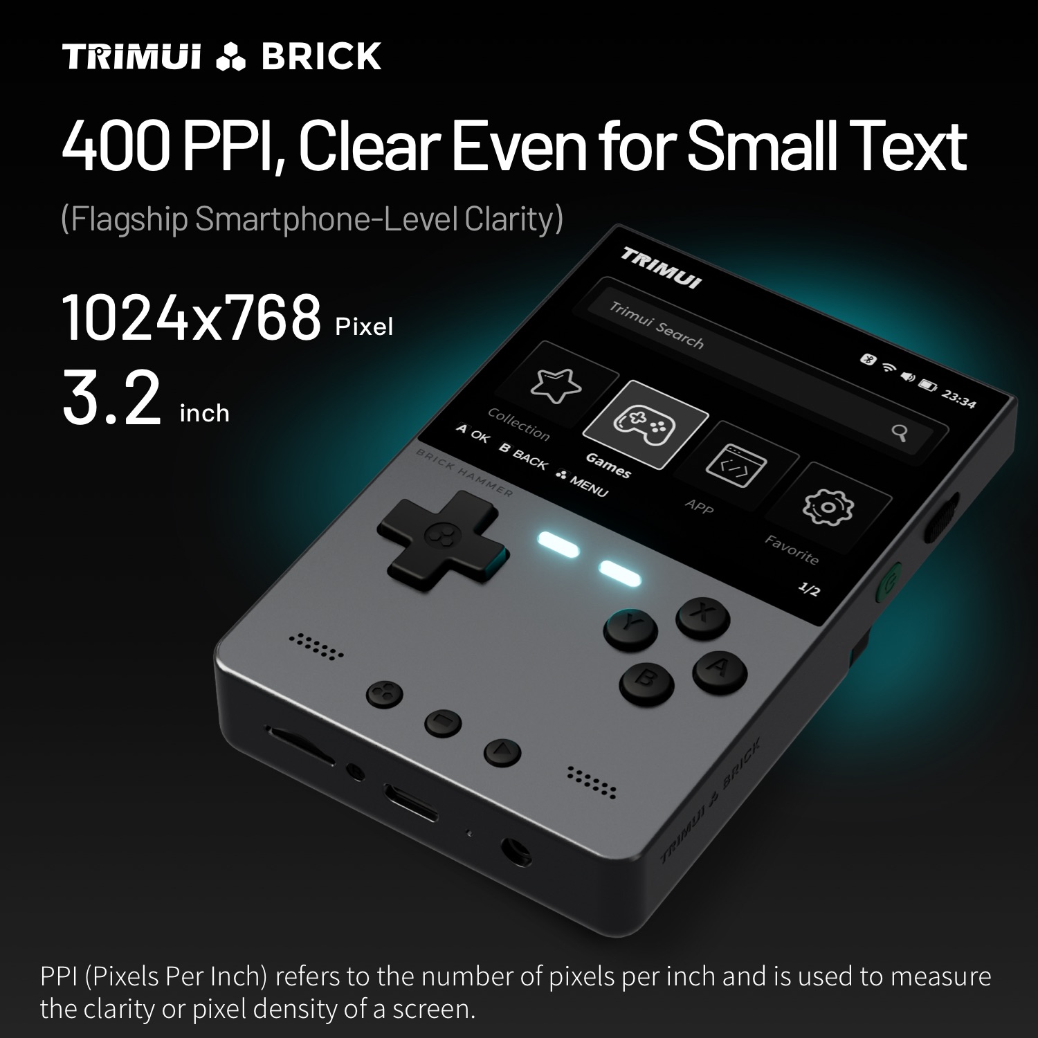 TRIMUI BRICK Hammer Mini Metal - Gaming Console Handheld Best recension och pris