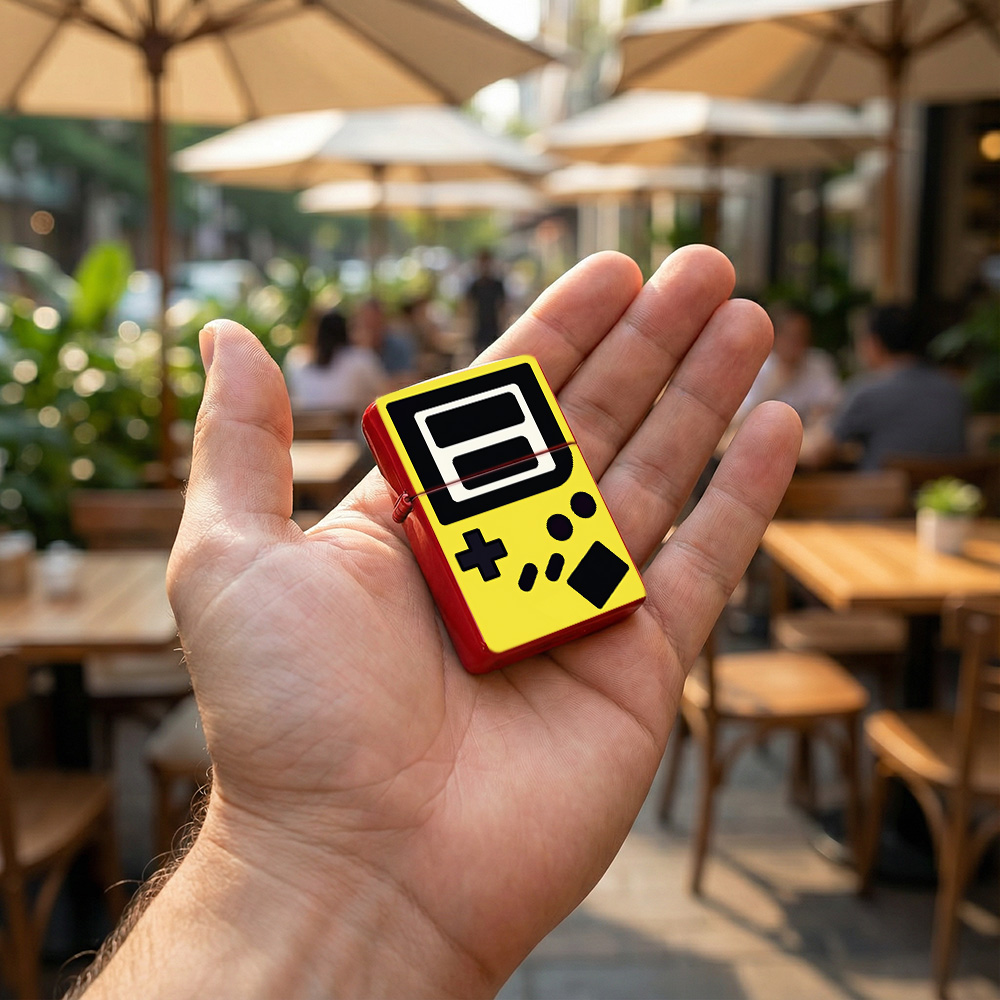 Retro gaming Flip Top Lighter  - Retro.Gaming Console Yellow recension och pris