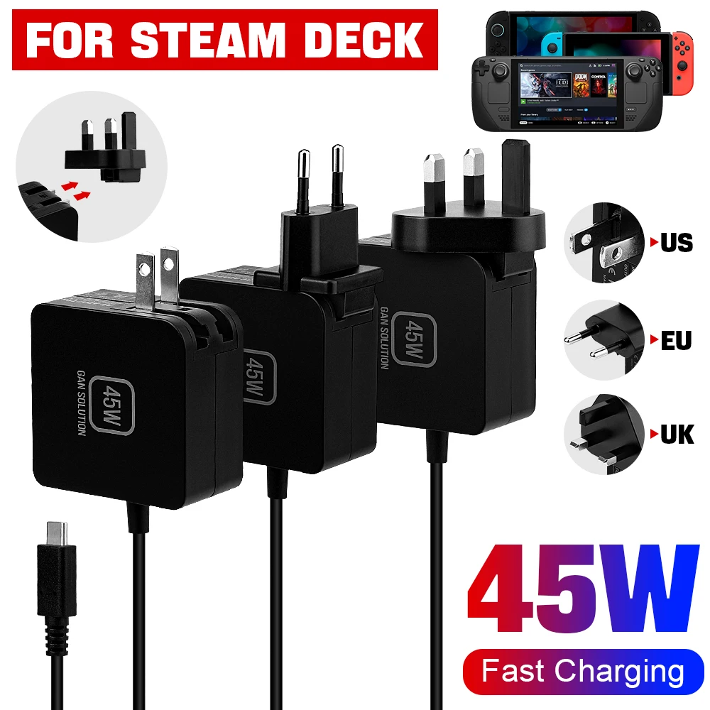 NEW 45W AC Adapter Fast Charge - Gaming Console Uk recension och pris